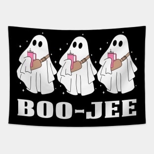 Boo Jee Spooky Season Cute Ghost Halloween Costume Boujee Tapestry