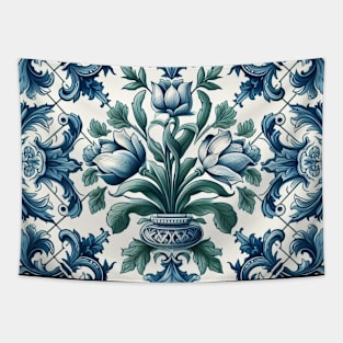 Delft Tile With Plant Pot No.2 Tapestry