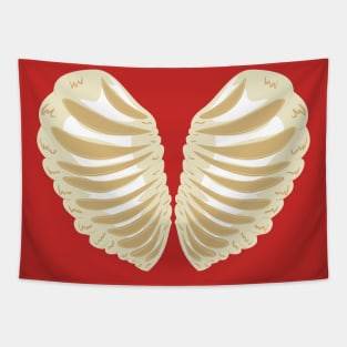 Heart Shaped Rib Cage Tapestry