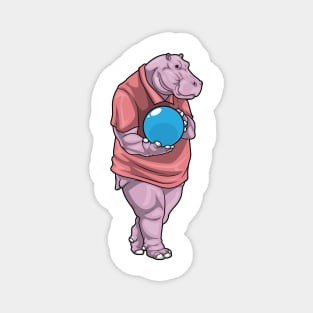 Hippo Bowling Bowling ball Magnet