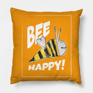 Bee Happy! (Light Edition) Pillow