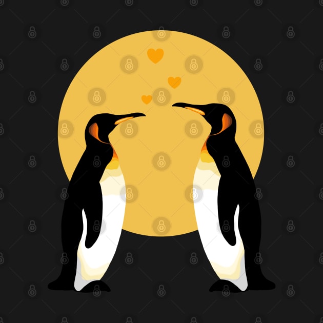 Penguin Couple Emperor Sea Bird King Penguin Lover Penguin by GraphicsLab