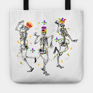 Mardi Gras Dancing Skeletons Tote