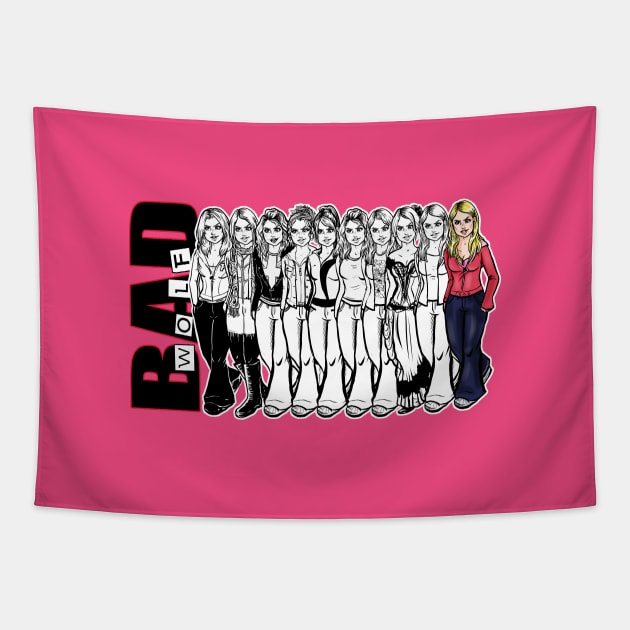 Rose Tyler Series 1 Tapestry by Scribble Creatures