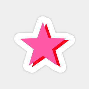 Pink and Red Stars Magnet