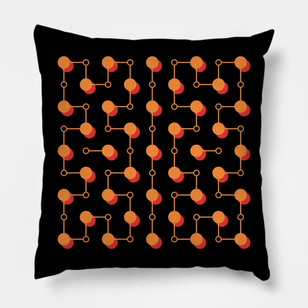 Abstract Geometric Circles Pillow by Axiomfox