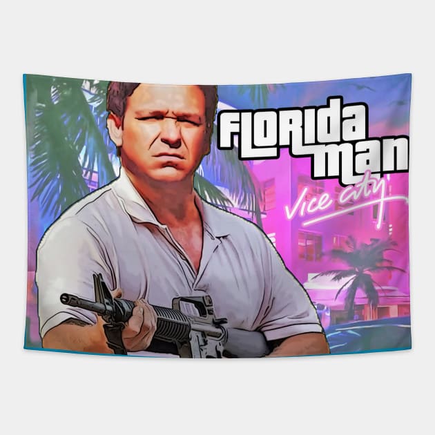 Ron DeSantis Florida Man Tapestry by The Libertarian Frontier 