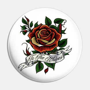 Traditional rose Pin