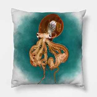 Cephalopod (orange version) Pillow