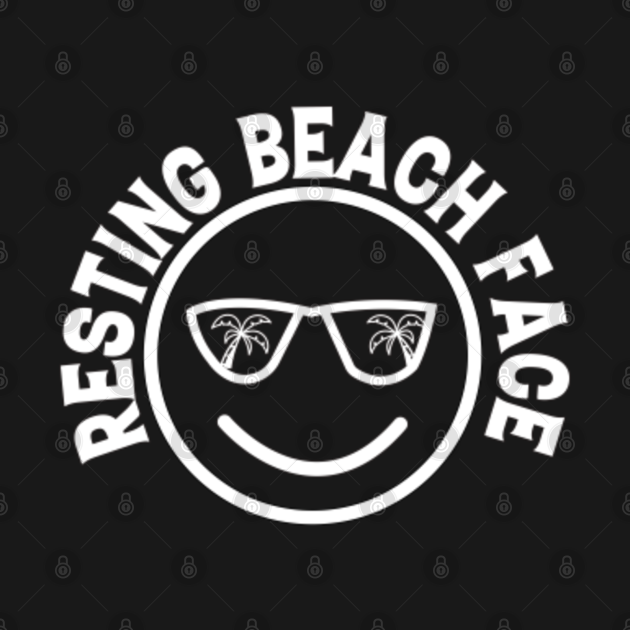 Discover Resting Beach Face - funny cute beach summer holiday gift idea - Resting Beach Face - T-Shirt