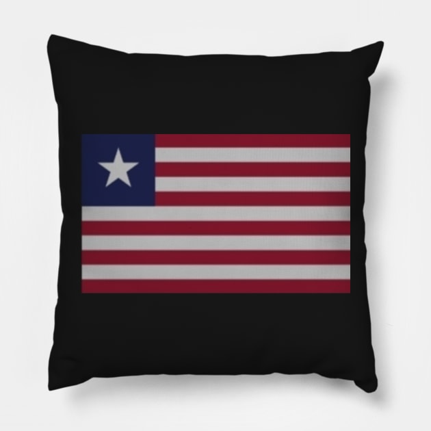 Liberia flag Pillow by RubyCollection