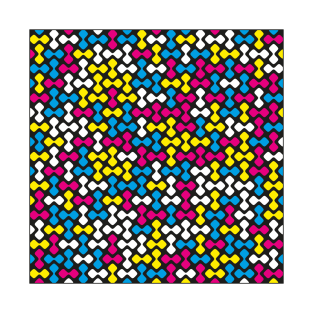 Metasquircle Pattern (CMYK Colour) T-Shirt