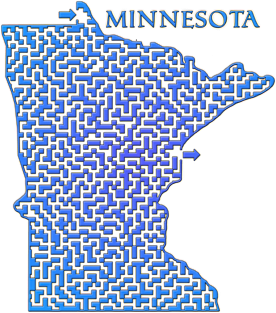 State of Minnesota Maze Magnet