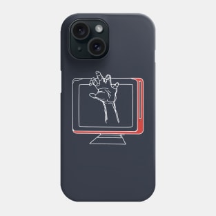 Zombie attack | Straight outta Internet | Retro Red Computer Phone Case