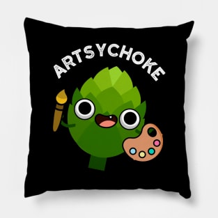 Artsychoke Funny Veggie Artichoke Pun Pillow