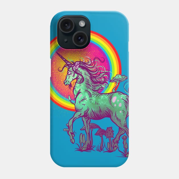 Rainbow Mushroom Unicorn Phone Case by Manfish Inc.