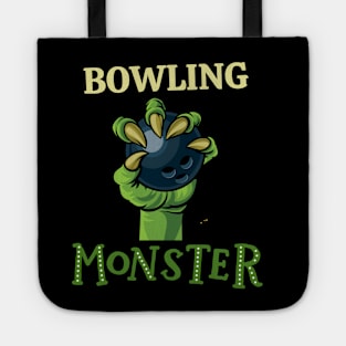 Bowling monster sport Gift for Bowling player love Bowler funny present for kids and adults Tote