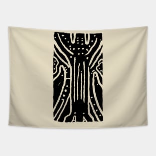 Insect Minimal Pattern - Alien Woodcut Tapestry