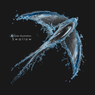 Water illustration “Swallow“ T-Shirt