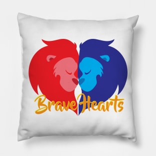Brave lion heart Pillow