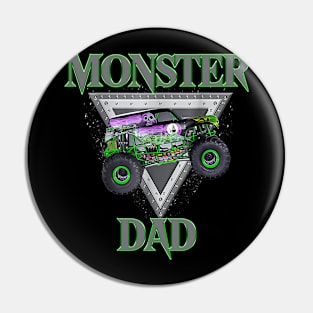 Monster Truck Dad Fathers Day Monster Truck Are My Jam Pin