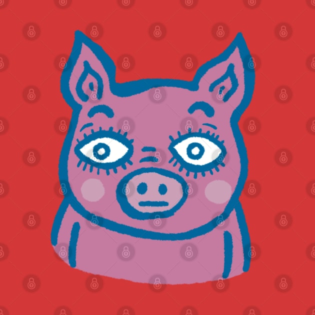 Laugh Out Loud with This Funny Pig Design! by Douwannart