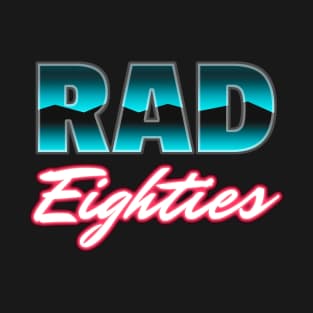 Rad Eighties Neon Synthwave Logo T-Shirt