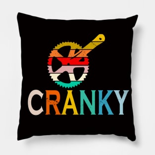 Funny Vintage Cranky Bike Bicycle Rider Cycling Lover Pillow