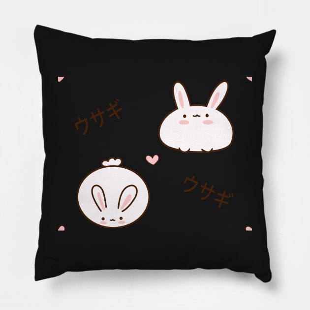 Japanese bunny pattern Pillow by LittleNippon