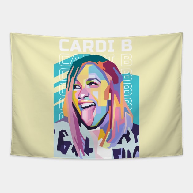 Abstract Cardi B in WPAP Tapestry by smd90