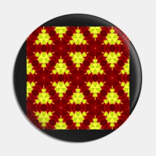 Red Yellow Chysanthemum Pattern Number 11 Pin