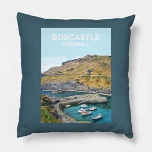 Boscastle Cornwall. Cornish gift. Kernow fishing harbour. Pillow