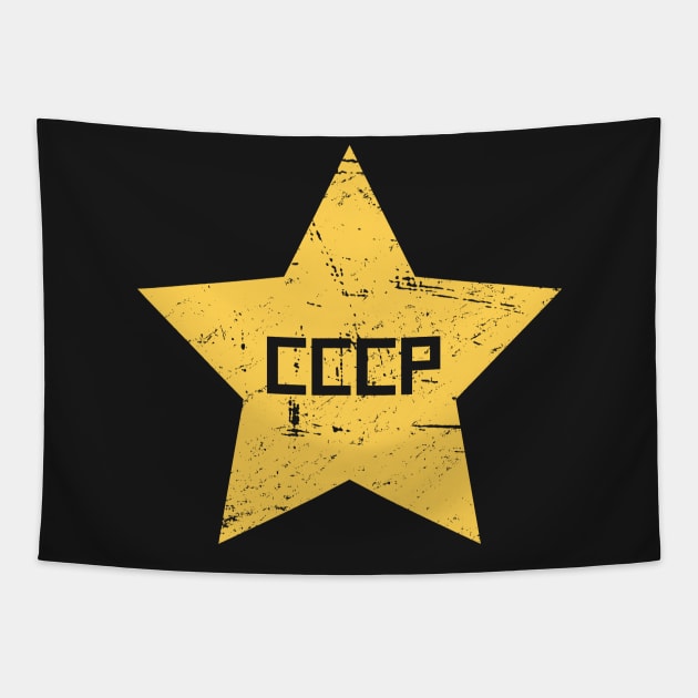 CCCP - Retro Soviet Union Star Tapestry by MeatMan