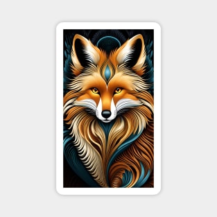 Abstract Fox Design Magnet