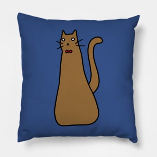 Long Brown Cat Pillow