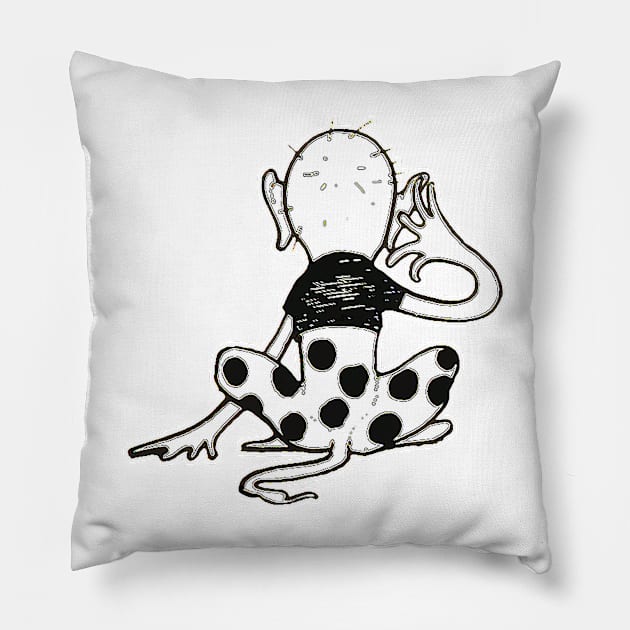 Lost hybrid or someone disoriented: heart loneliness! Pillow by Marccelus