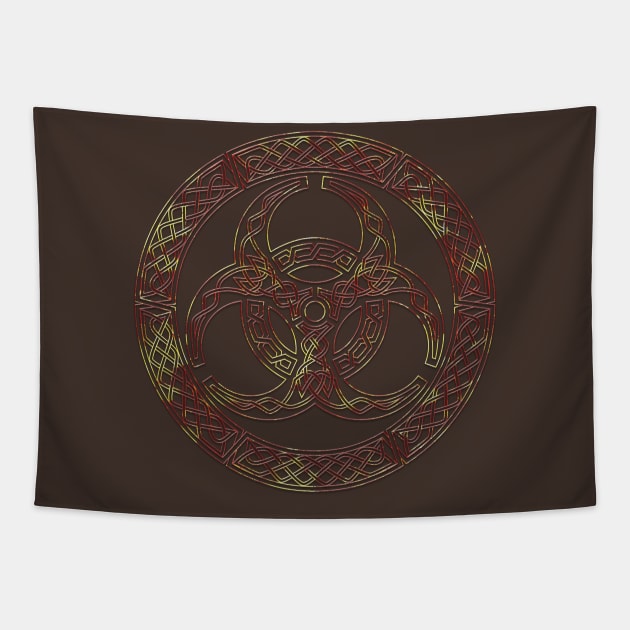 Celtic Knot - Mandala - Bio-hazard Tapestry by Megrasaurous