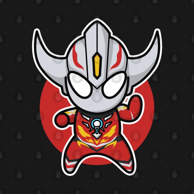 Ultraman Orb Burnmite Chibi Style Kawaii by The Toku Verse