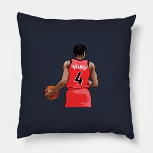 Scottie Barnes Vector Back Red Pillow