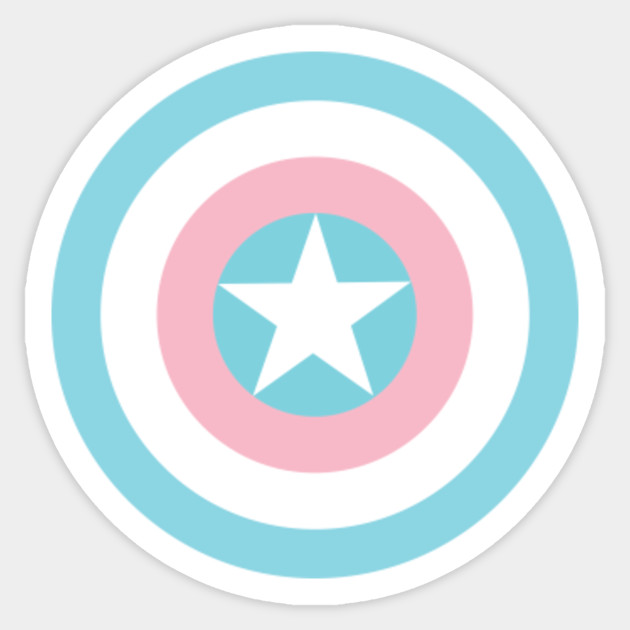 Trans Pride Vibranium Edition Captain America Shield Transgender Sticker Teepublic