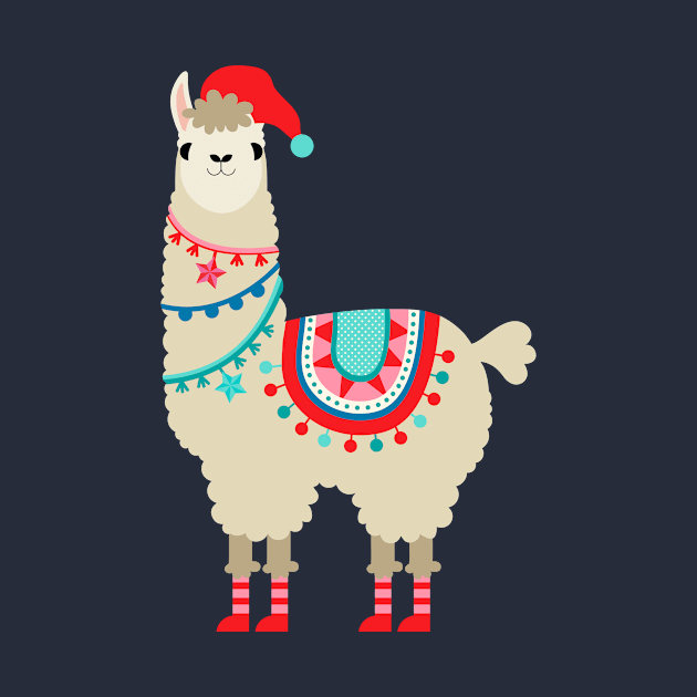 Christmas llama by mil_papeles