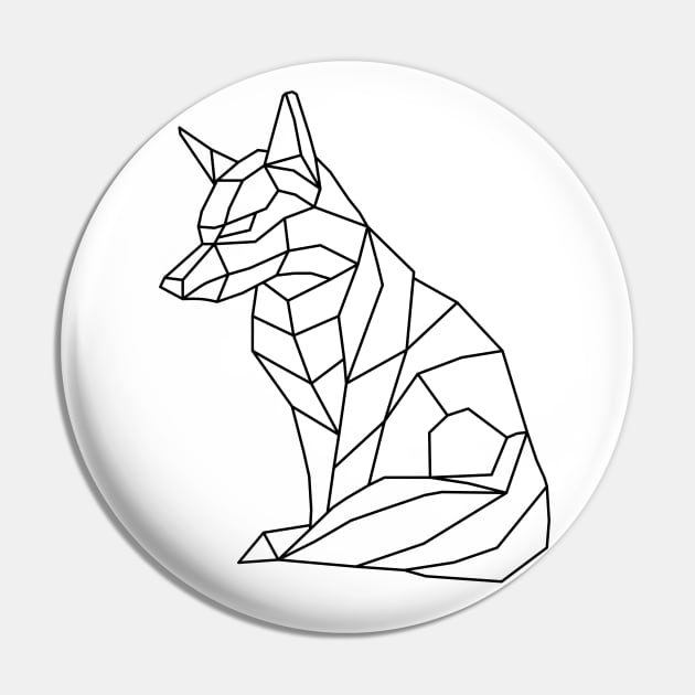 Low Poly Origami Fox Pin by shaldesign