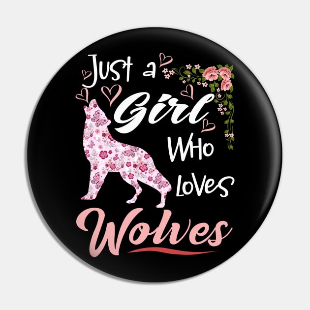 just a girl who loves Wolves Pin by banayan