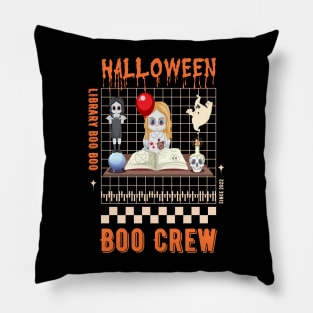 Library Boo Crew Halloween Pillow