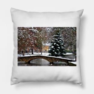 Bourton on the Water Christmas Tree Cotswolds Pillow