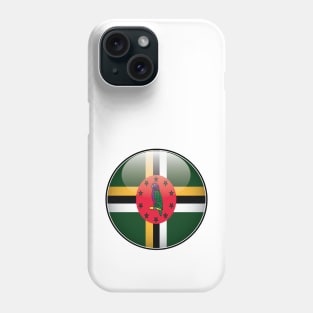 Dominica National Flag Glossy Button Phone Case