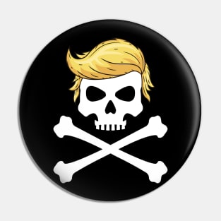 Trump Danger Skull with Donald hair Pin