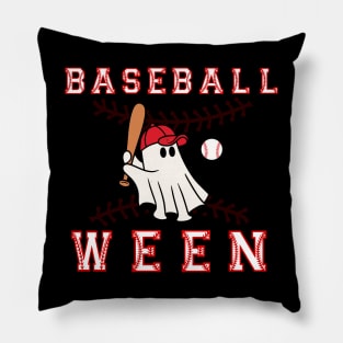 Baseball Ghost Halloween Pillow