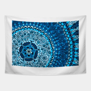 Blue Mandala Tapestry