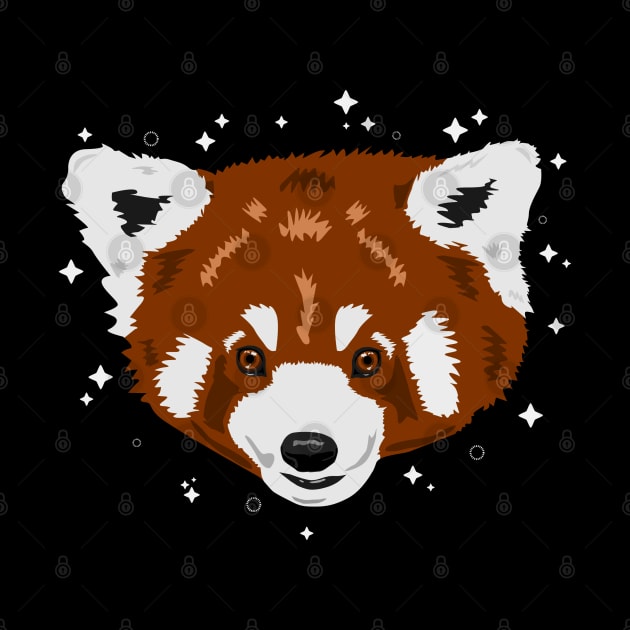 Red Panda and Stars by TaliDe